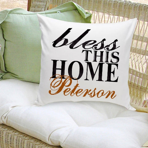16x16 Family Name Throw Pillows - BlessThis House