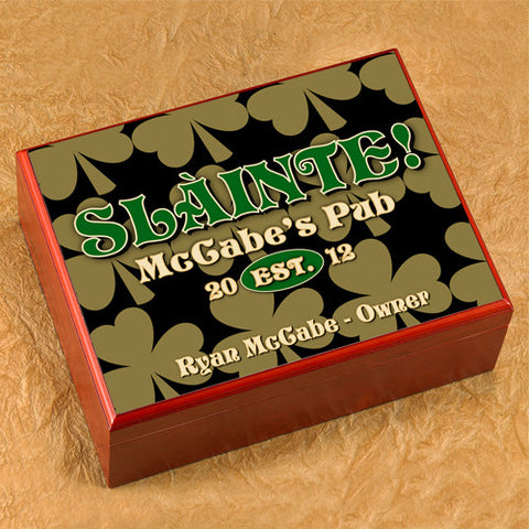 Personalized Humidor - Field of Clovers