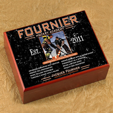 Personalized Humidor -Hockey Academy
