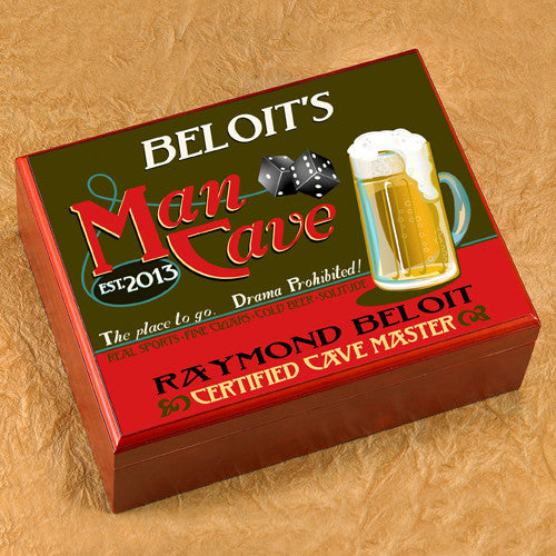 Personalized Humidor - Man Cave
