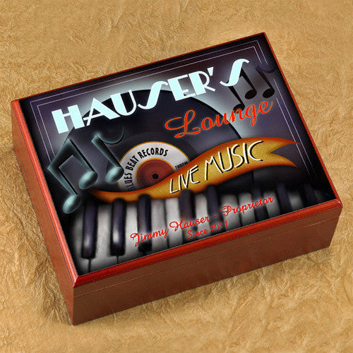 Personalized Humidor - Piano Lounge