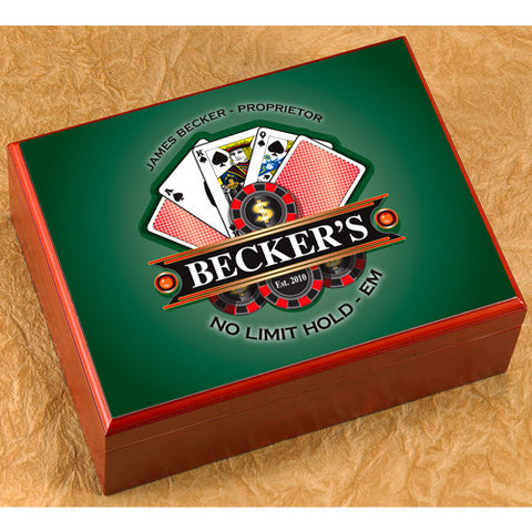 Personalized Humidor - Poker