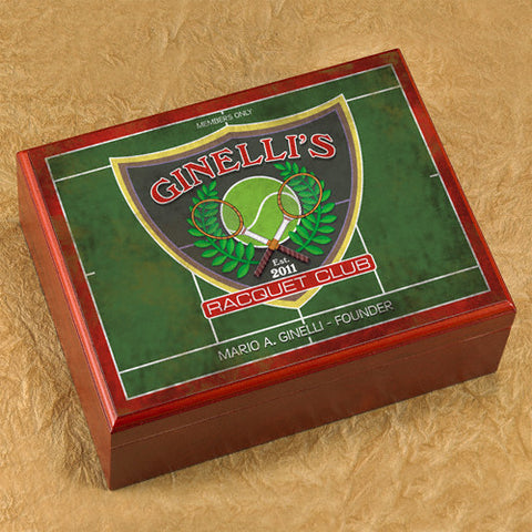 Personalized Humidor - Racquet Club