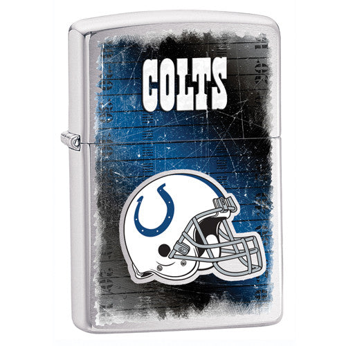 NFL Brushed Chrome Zippo Lighter - Indianapolis Colts