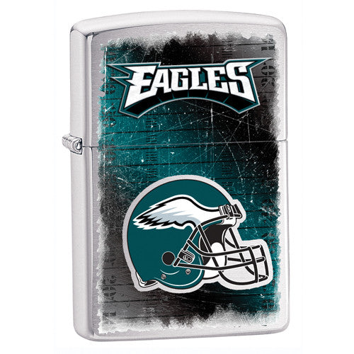 NFL Brushed Chrome Zippo Lighter - Philadelphia Eagles