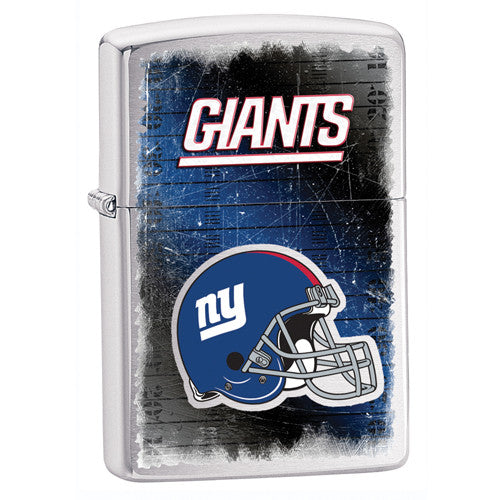 NFL Brushed Chrome Zippo Lighter - New York Giants